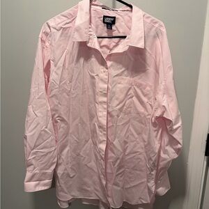Lands' End Women’s Light Pink Button Down Shirt Size L
